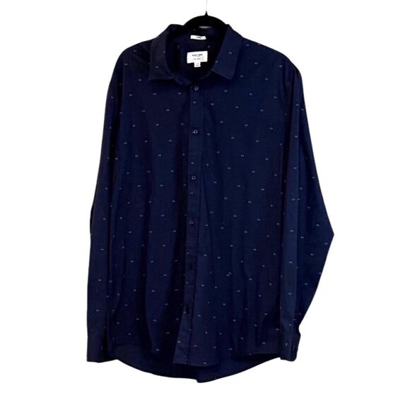 Julian & Mark Men's Ryan Geo Long Sleeve Shirt Navy Size XL-Tall NWT - Picture 3 of 9